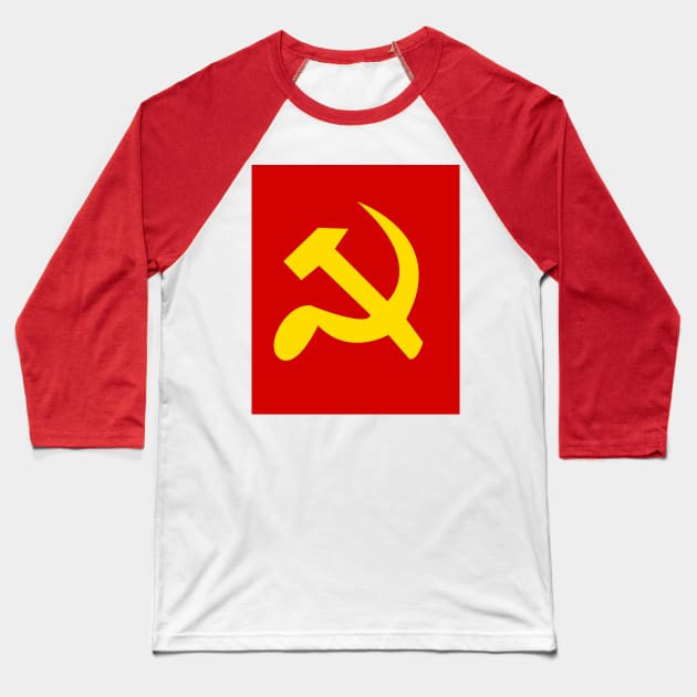 Hammer And Sickle Baseball T-Shirt by nickemporium1